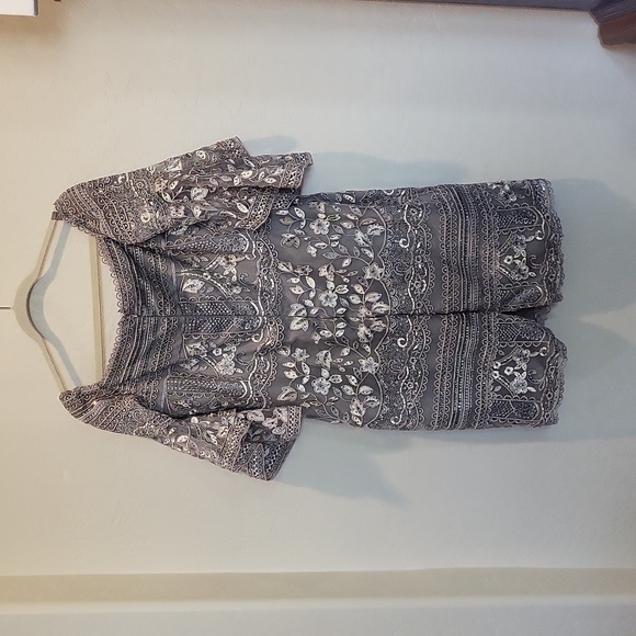 Social Occasions by Mon Cheri Embroidered Lace Sheath Dress Lace Beaded Plus 16 - Picture 8 of 12